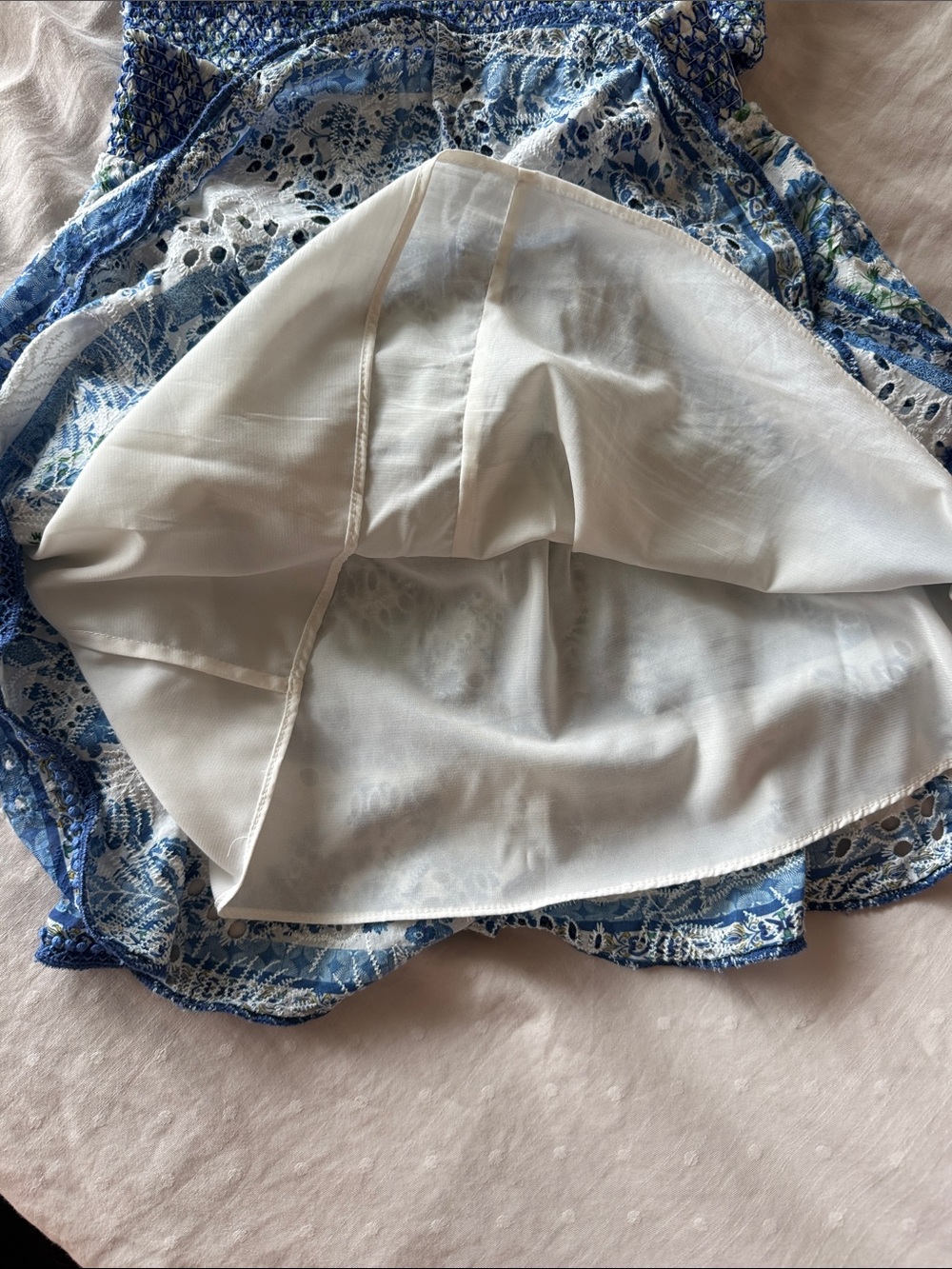 Alice + Olivia Blue Floral crop top + mini skirt Set S - Picture 6 of 10